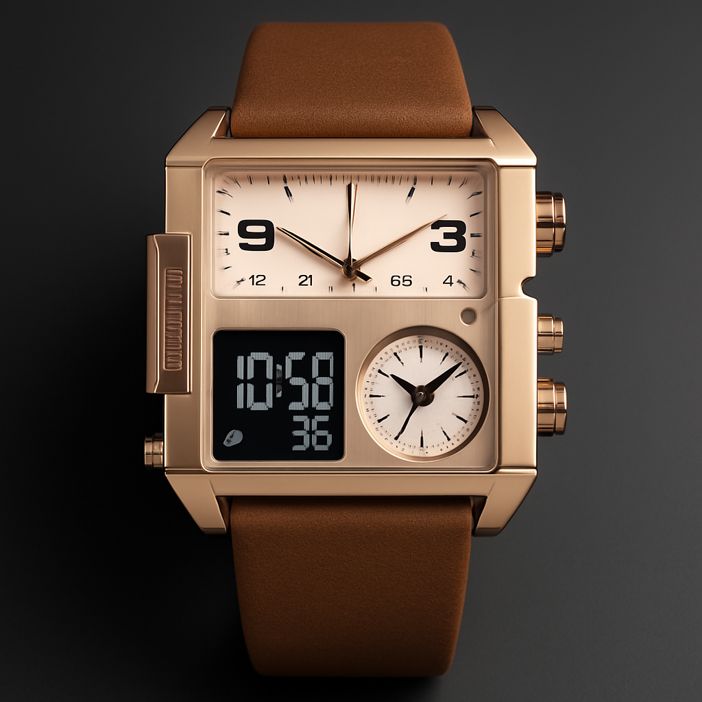 Wasserdichte Business-Herrenuhr mit quadratischem Zifferblatt 