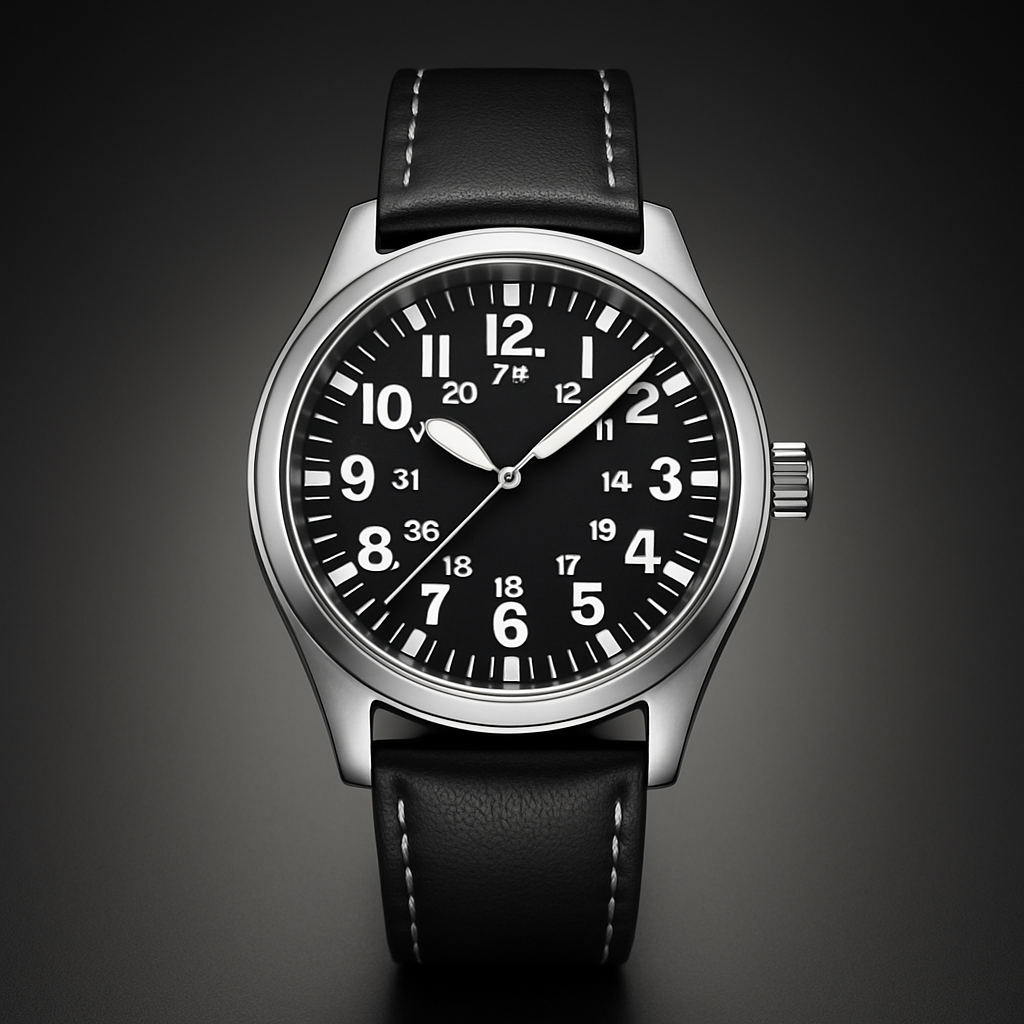 Wasserdichte leuchtende Quarz-Business-Herrenuhr 