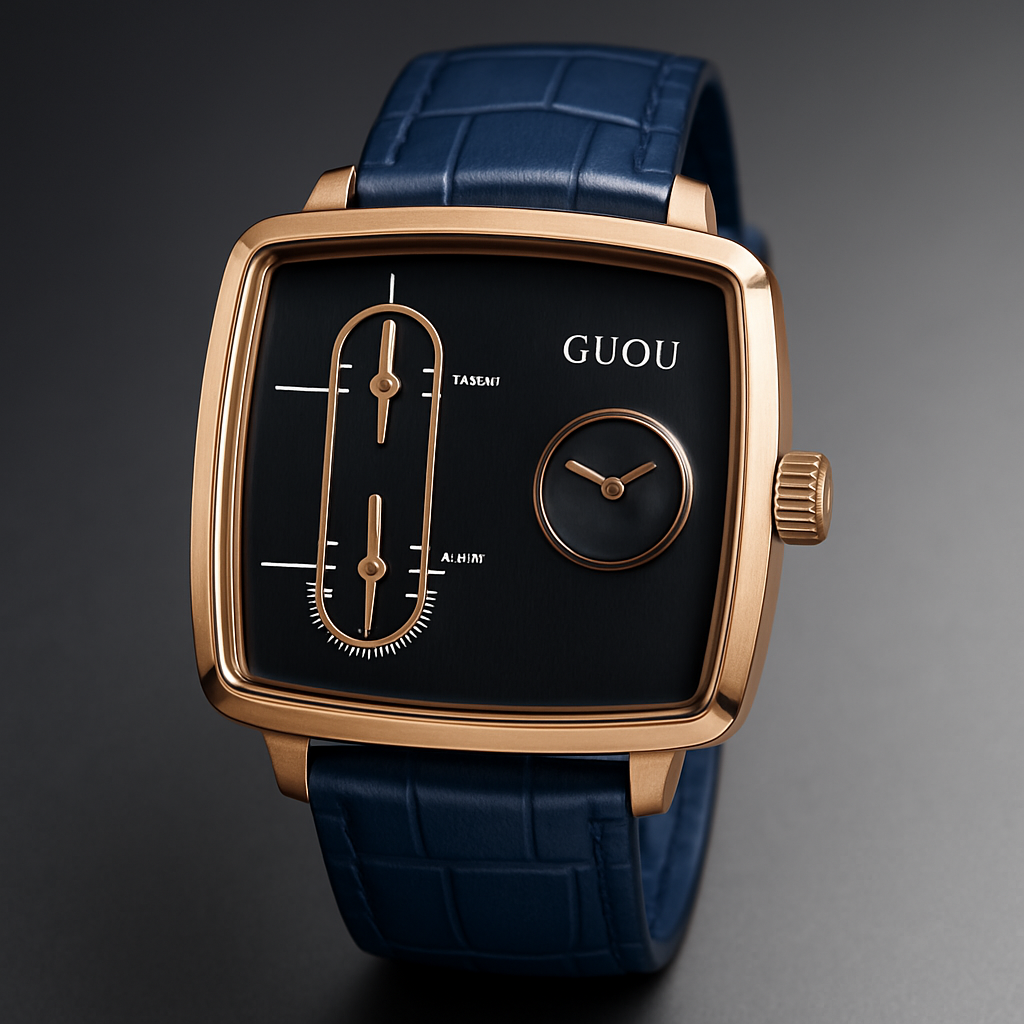 Fashionable Double Movement Men's Quartz Watch