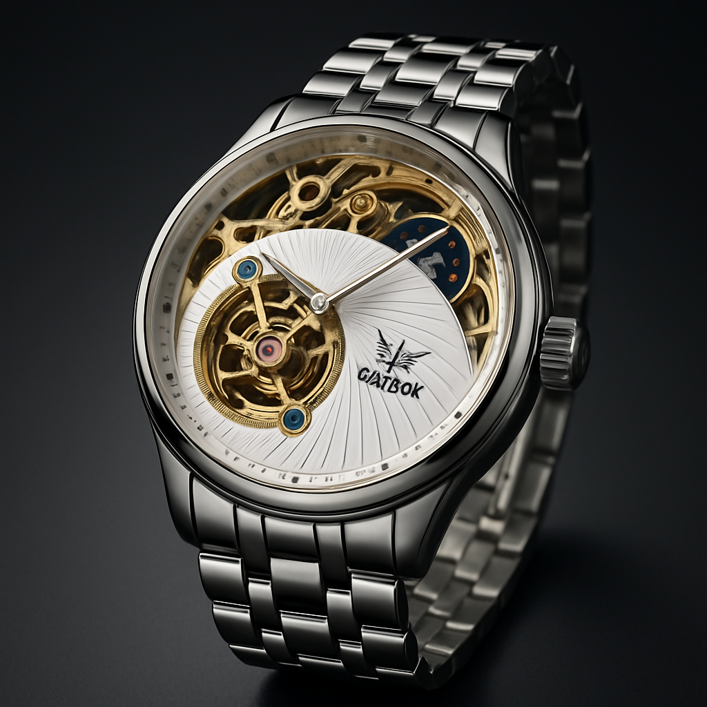 Skelett-Tourbillon, leuchtende mechanische Herrenuhr 