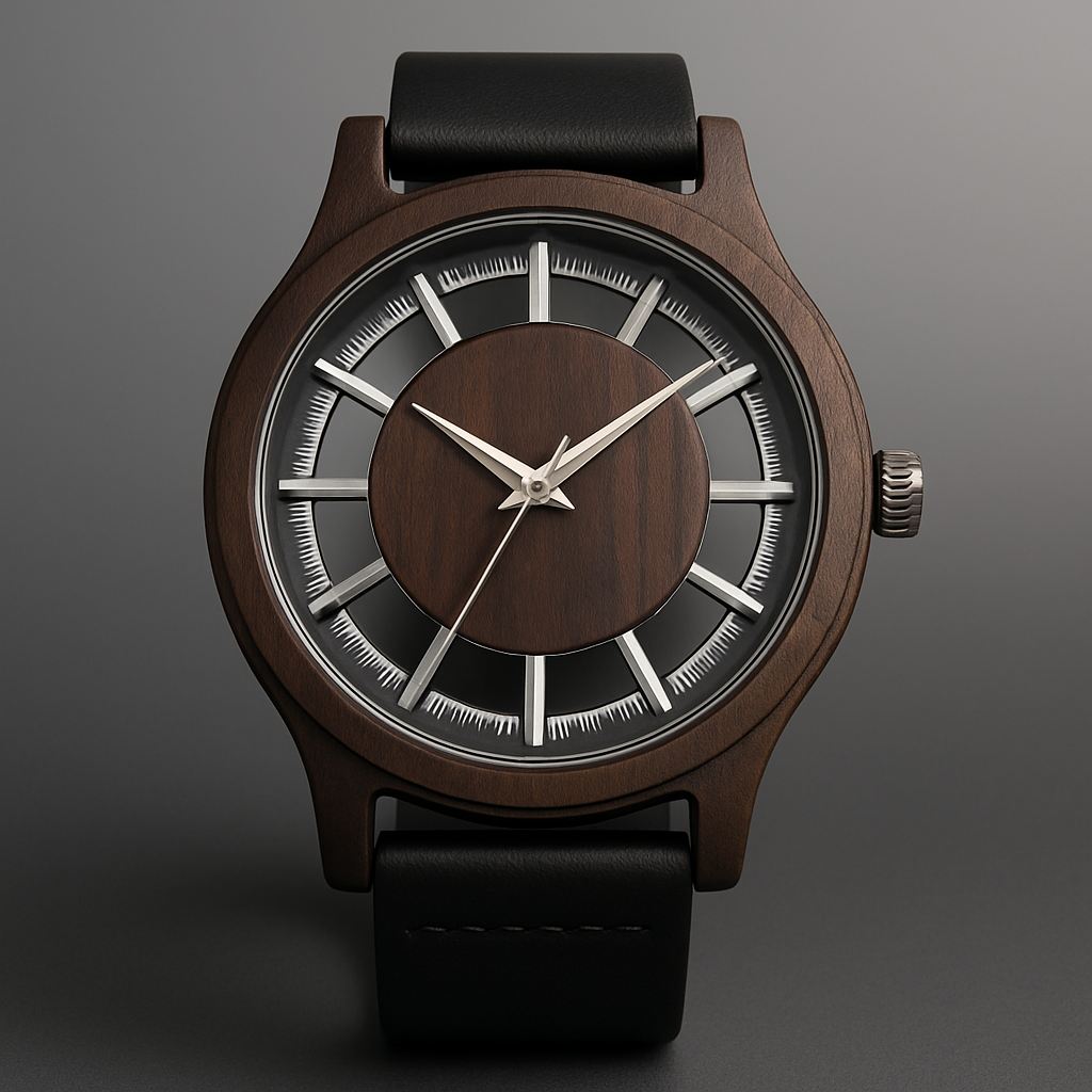 Stylish Wooden Dial Quartz Watch for Men